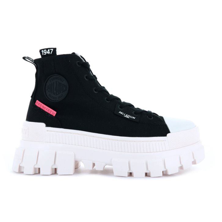 Dámské Boty Na Platformy Palladium Revolt Hi TX Černé Bílé | CZ SMD-06W